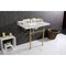 Kingston Brass 36 Carrara Marble Console Sink with Brass Legs, Marble WhiteBrushed Brass LMS3630MBSQ7 - alternate 6